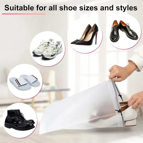 Miniatura 3 de Paquete de 18 bolsas de zapatos para viajes, 11.8 x 15.7 pulgadas, bolsas de viaje para zapatos para empacar, bolsa de viaje para zapatos, bolsas