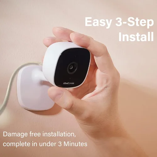Miniatura 4 de Cámara de seguridad WiFi interior AlfredCam, FullHD 1080P, 2.4G/WiFi, grabación continua, detección de movimiento, visión nocturna, monitor