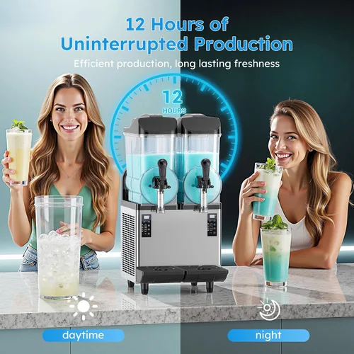 Miniatura 8 de Máquina Comercial de Margarita y Granizado Mojgar de 30L 8 Gal, 1100W 110V, batidora de bebidas heladas para bar, máquina eléctrica grande