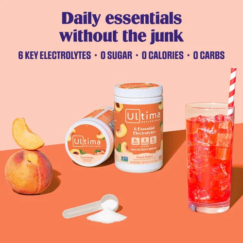 Miniatura 2 de Ultima Replenisher Mocktini - Mezcla de bebida en polvo de electrolitos – Sin azúcar – Peach Bellini, 90 porciones – Polvo de hidratación con 6