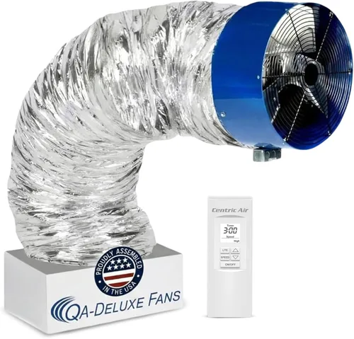 Miniatura 10 de QA-Deluxe 3300 incluye control remoto de una sola velocidad Plug & Play con temporizador Amortiguador aislado R-5 Ventilador para toda la casa