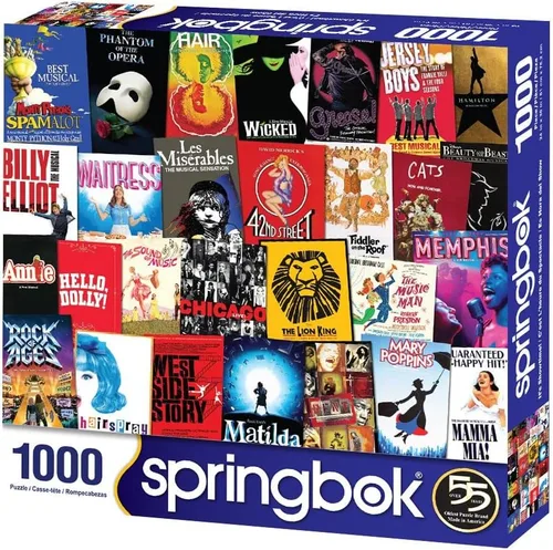 Miniatura 2 de Springbok - It's Showtime - Collage de rompecabezas de 1000 piezas de listas de reproducción de Broadway