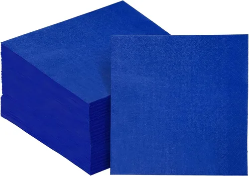 Miniatura 47 de Servilletas de cóctel azules 6 colores 5 * 5 pulgadas servilletas desechables de papel para cóctel, boda, cena, fiesta de cumpleaños, postre, vino