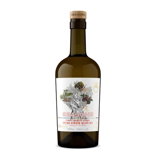 Seasons EVOO - Aceite de oliva virgen extra extra Picual de Reserva Familiar, prensado en frío, primera cosecha, aceite español de primera calidad,