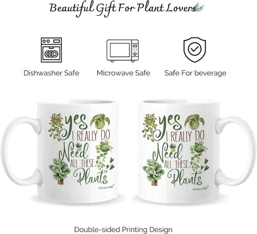Miniatura 3 de Taza de plantas para amantes de las plantas, taza de café de jardinería para mamá, papá, amante del jardín, regalos geniales para mujeres locas