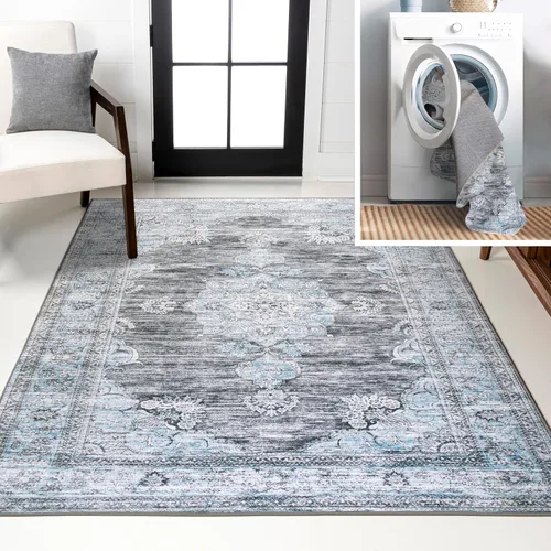 Miniatura 11 de JONATHAN Y Bausch - Alfombra lavable a máquina de 2 x 8 pies, felpilla envejecida y bohemia para sala de estar, dormitorio, cocina, oficina, fácil