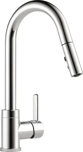 Peerless Precept P188152LF - Grifo para fregadero de cocina con pulverizador extraíble, cromado Mate negro