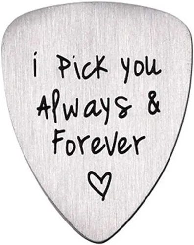 Regalos para él y hombres, regalo único de cumpleaños para músico, marido, novio, prometido, púa de guitarra, joyería, boda, San Valentín, día del