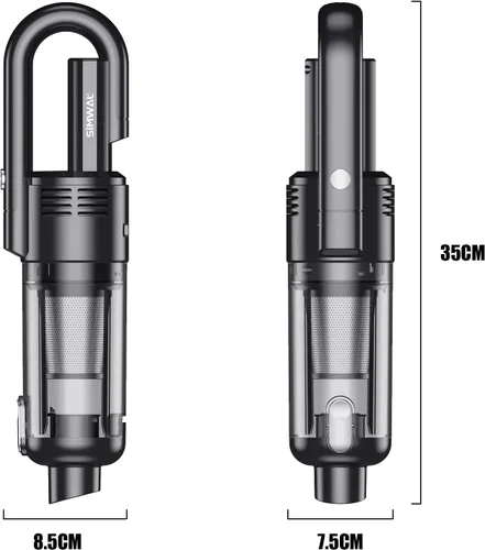 Miniatura 9 de Aspirador de mano sin cable: 9500PA Potente succión portátil ligera aspiradora de mano - Batería de gran capacidad dura larga Mini aspiradora