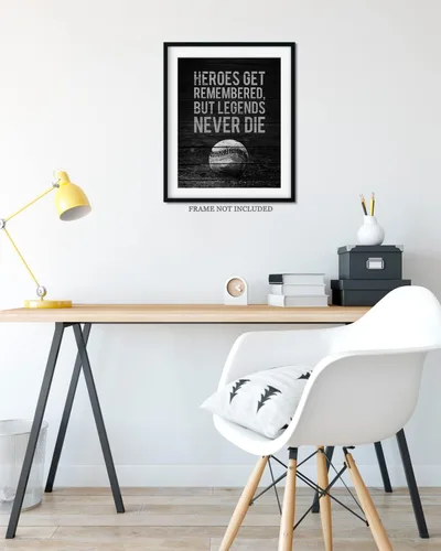 Miniatura 8 de Regalos de béisbol para niños, decoraciones de habitación de niños para dormitorio, cita de béisbol motivacional e inspiradora para adolescentes