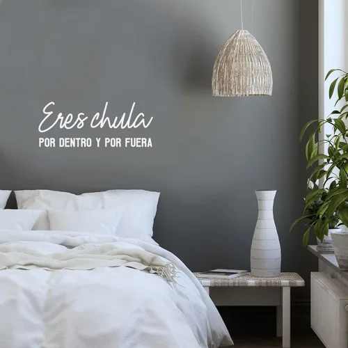 Miniatura 2 de Eres Chula Por Dentro y Por Fuera - 10 x 25 pulgadas - Calcomanía femenina española inspiradora y positiva para oficina, boutique, salón de belleza