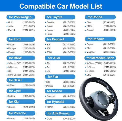 Miniatura 3 de Spurtar Funda para volante de automóvil para mujeres y hombres, accesorios de automóvil, protector de volante delgado antideslizante de silicona