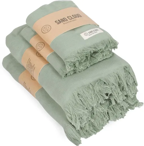 Miniatura 11 de Sand Cloud Paquete de Toallas de Baño Turcas para Baño, Juego de 4 (Negro Clásico) - Tamaño Grande - Hilo de Algodón 100% Orgánico Certificado es