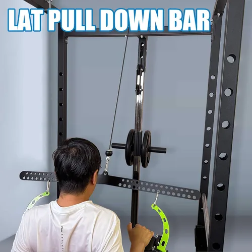 Miniatura 4 de Barra de Dominadas LAT de Agarre Múltiple para Gimnasio en Casa, Placa Separadora Accesorios de Dominadas LAT para Sistema de Poleas Máquina