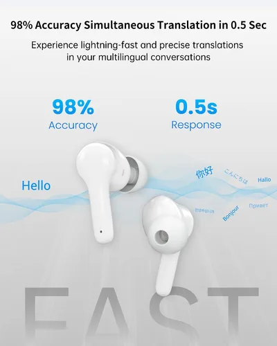 Miniatura 7 de ANFIER M3 Traductor Auriculares Negro + M6 Traductor Auriculares Blanco