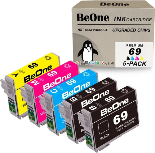 BeOne Cartuchos de tinta T069 remanufacturados para Epson 69 T069 para usar con Stylus NX100 NX110 NX215 NX300 NX400 NX415 NX510 NX515 Workforce 30