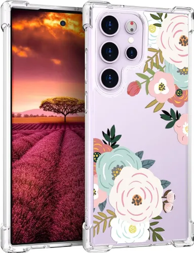 Miniatura 80 de Compatible con Samsung Galaxy S23 - Funda transparente para mujeres y niñas, diseño transparente (formas geométricas de arte abstracto)
