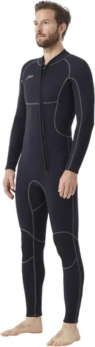 Miniatura 7 de Hevto - Traje de neopreno para hombre, 3/2 mm, con cremallera delantera y trasera, para aguas frías, para surf, natación, buceo