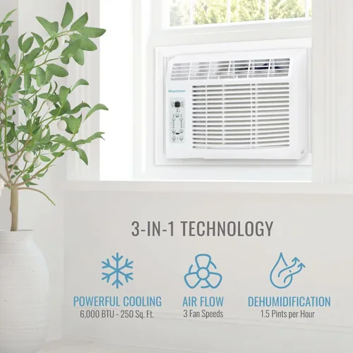 Miniatura 5 de Energy Star 6,000 BTU - Aire acondicionado para ventana con mando a distancia LCD Follow Me