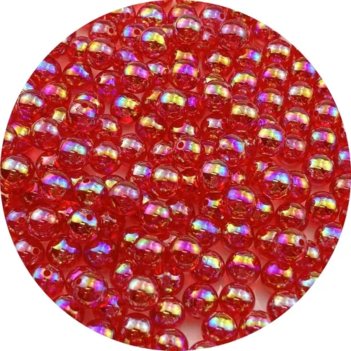 Miniatura 65 de 2000 cuentas redondas acrílicas de 0.157 pulgadas (0.157 in), cuentas espaciadoras de colores AB con agujero para bricolaje, pulseras, collares