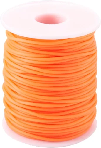 Miniatura 27 de FASHEWELRY 3 rollos de cables de goma huecos para tejer, cable de peluquero de 0.079 pulgadas (0.079 in), cables de silicona para tejer puntada