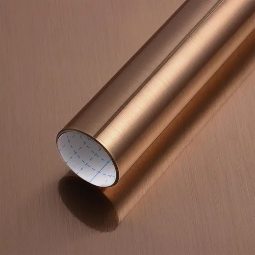Miniatura 11 de Hopepak Papel tapiz dorado para despegar y pegar, papel de contacto dorado metálico, acero inoxidable, impermeable, para decoración de gabinetes