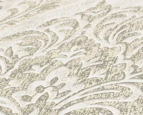 Miniatura 3 de CONCORD WALLCOVERINGS ™ Papel pintado moderno con textura, barroco, clásico, pared de vinilo, dorado, metálico, blanco, 21 pulgadas x 33 pies