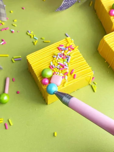 Miniatura 8 de Bolígrafo aplicador de espolvoreo seguro para alimentos para una colocación precisa Decoración de pasteles y galletas (rosa) Bolígrafo original