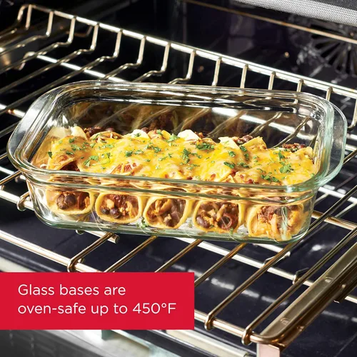 Miniatura 4 de Rubbermaid 2118315 Brilliance 1991158 - Recipientes de vidrio para almacenar alimentos de 8 tazas con tapas, paquete de 2 (4 piezas en total)
