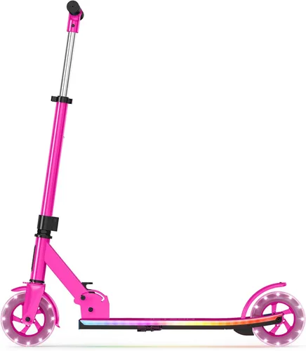 Jetson Kids Jupiter patinete de 2 ruedas con luz LED para niños, luces LED en el manillar, la columna, las ruedas y la plataforma, manillar