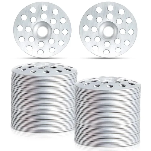 200 piezas de arandelas de reparación de pared de yeso de 1 pulgada, arandela de metal de zinc para tornillos, anillos de reparación de techo plano,