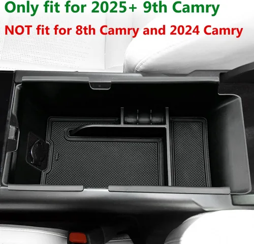 Miniatura 5 de Compatible con Camry XLE o XSE 9ª 2024 2025 y Camry LE SE 9ª 2024 2025 Organizador de Bandeja de Consola Central Accesorios (Negro)