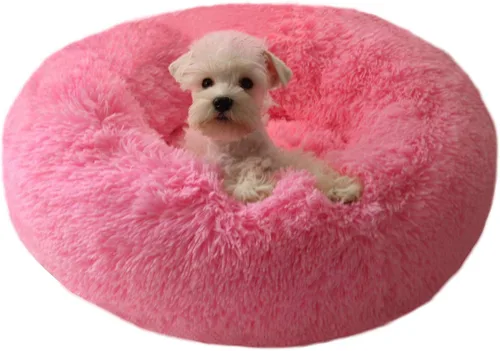 Miniatura 10 de Cama redonda de felpa suave moderna para gatos o perros pequeños, cama para perros o gatos de tamaño mini o mediano, auto-calentable, otoño, Café