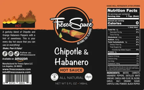 Miniatura 6 de Fresco Sauce - Paquete de 2 Salsa picante Bundel - Mezcla de pimienta asada al fuego - Jalapeño - Pimientos serranos - Jugo de limón - Ajo cítrico
