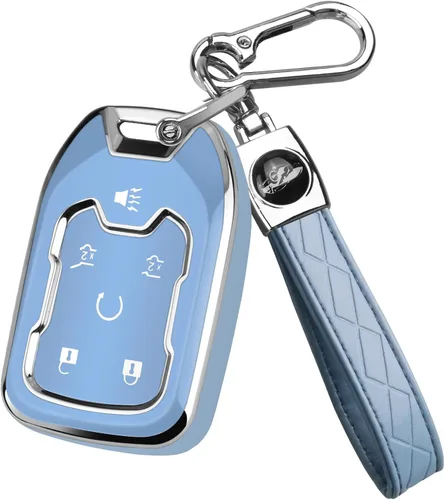 Miniatura 15 de QBUC Funda para llavero Chevy, funda para llavero para Chevy Suburban Tahoe, GMC, Sierra, Acadia, Terrain, Silverado, protector de llavero para 1500