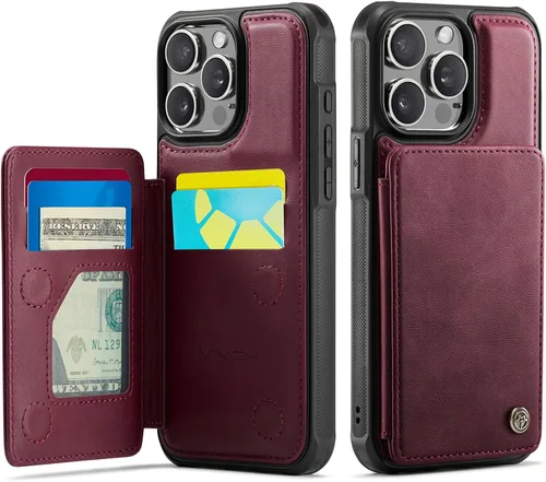 Miniatura 80 de Vinich Funda tipo cartera para iPhone 11 con tarjetero, bloqueo RFID, ranuras de crédito, función atril, a prueba de golpes, para iPhone 11 de 6.1