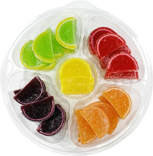 NY SPICE SHOP Jelly Fruit Candy - Caramelo de frutas de 2 libras - Mezcla de gomitas de frutas de gelatina - Caramelo a la antigua moda para los