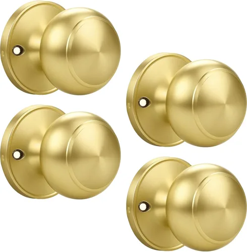 Miniatura 20 de KNOBWELL - Paquete de 1 manija para puerta de armario, perilla falsa, perilla individual de un solo lado, solo para tirar, latón antiguo