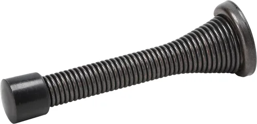 Rok Hardware ROKDS1ORB - Paquete de 10 topes de puerta de 3 pulgadas (2.992 in) con resorte flexible y acabado de bronce aceitado, protectores de