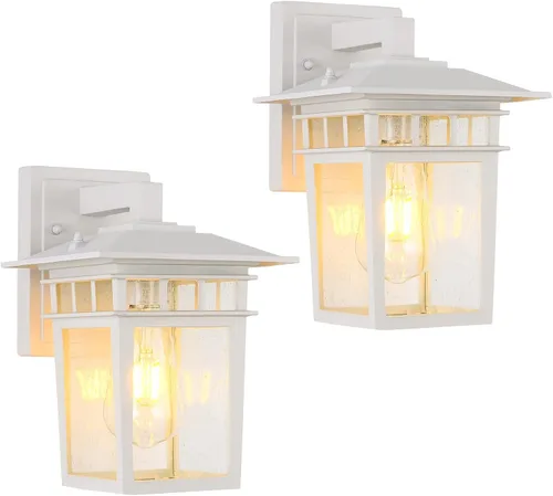 Miniatura 13 de Lámparas de Iluminación Exterior de Pared, Conjunto de Dos Apliques de Pared Exteriores de Anochecer a Amanecer, Luces de Porch al Aire Libre