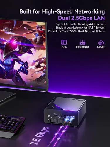 Miniatura 8 de GMKtec K15 AI Mini PC Oculink Intel Ultra 5 125U Procesador 16GB DDR5 1T SSD, computadora de escritorio AI Boost, expansión de almacenamiento 3X M.2