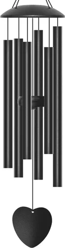 Miniatura 10 de Campanillas de viento para exteriores, campanillas de viento de metal de tono profundo de 32 pulgadas con 6 tubos de aluminio grueso, campanillas