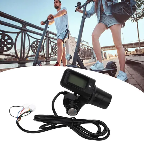 Miniatura 5 de Juego de empuñadura de acelerador de bicicleta eléctrica con panel LCD para manillar de 0.886 in