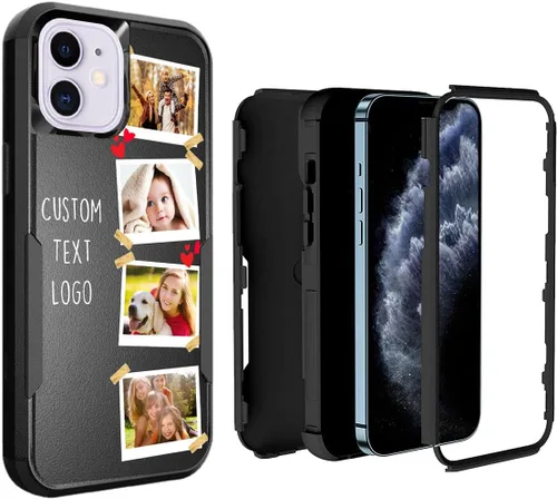 Miniatura 16 de Funda de fotos personalizada para iPhone 11 Apple Phone Plaid Collage - Imagen personalizada para hacer fotos en 3 híbridos gruesos resistentes