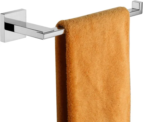 KOKOSIRI Barra para toallas de mano cromada, herrajes de baño, soporte de anillo para toallas montado en la pared para cocina, inodoro, gabinete,