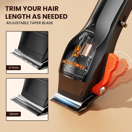 Miniatura 7 de MAXGROOM - Cortapelos profesional para hombres, 9000 RPM con hoja autoafilable DLC, cortapelos eléctricos e inalámbricos para cortar el cabello