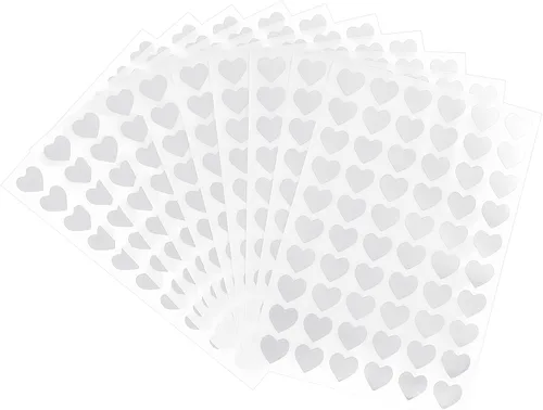 PATIKIL 1800 calcomanías de corazón de recompensa, 30 hojas de papel de aluminio brillante autoadhesivas coloridas para gráficos, aula, fiesta, Plata