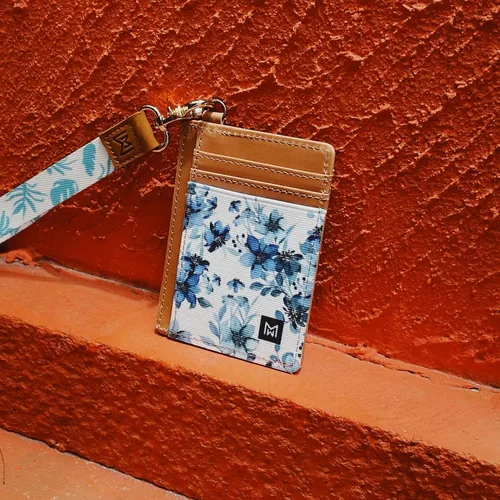 Miniatura 5 de Cartera Porta Tarjetas para Mujeres, Cartera delgada minimalista con bloqueo RFID, carteras de cuero, cartera elástica de bolsillo frontal