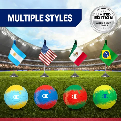Miniatura 7 de Pelota de fútbol Champion para jóvenes y adultos – Acabado mate, diseño de 32 paneles, control mejorado, cubierta de PVC, tamaños 3, 4 y 5
