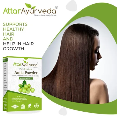 Miniatura 5 de Attar Ayurveda Pure Amla Powder para el crecimiento del cabello 100% puro y natural, sin conservantes reduce la apariencia de manchas en la piel
